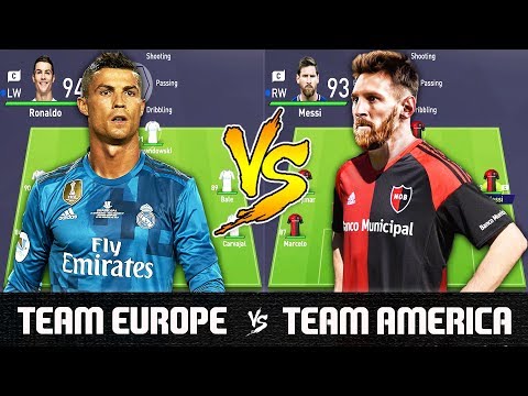 تیم اروپا مقابل تیم امریکا - فیفا 18 آزمایش