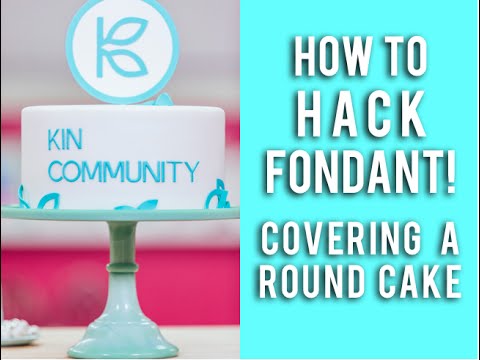 هک Fondant! گام به گام در مورد چگونگی پوشش کیک گرد!