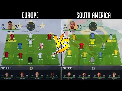 اروپا بهترین مقابل جنوب امریکا بهترین در همان لیگ در شود؟ 🤔 فیفا آزمایش 17