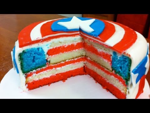 چگونه به را کاپیتان امریکا کیک - NUMMIES NERDY
