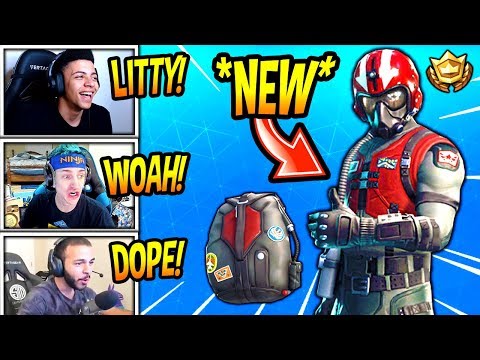 STREAMERS ها واکنش نشان می دهند به * جدید * پوست "WINGMAN"! (نویسنده پک) Fortnite وحشی & لحظات خنده دار