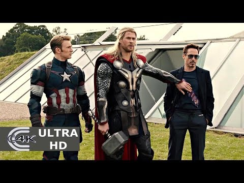'آسانسور نه شایسته است' کاپیتان امریکا, ثور, آهن مرد صحنه | انتقام جویان: سن Ultron کلیپ (2015)