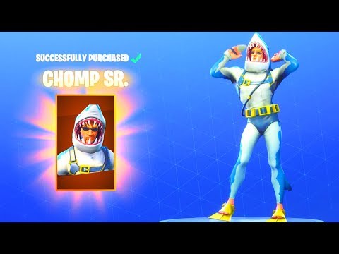 * جدید * پدر CHOMP (کوسه) پوست! Fortnite نبرد رویال