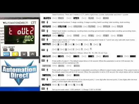 Counter-Timer-Tach - چگونه به تنظیم کردن شمارنده تابع برای اتوماسیون کارخانه