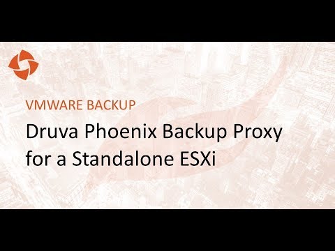Druva ققنوس پروکسی پشتیبان برای مستقل ESXi
