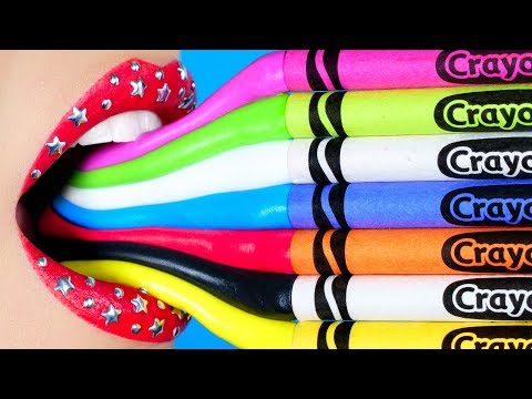 آب نبات دزدکی حرکت کردن در کلاس! 19 مدرسه خوراکی DIY لوازم & شوخی مدرسه!