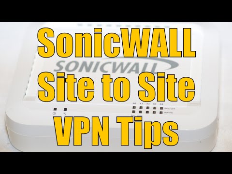 دل SonicWALL سایت به سایت شبکه اختصاصی مجازی راهنمایی و جواب و عیب یابی