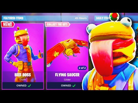 رئیس جدید گوشت * Durr برگر * پوست گیم پلی در Fortnite! --Fortnite جدید به روز رسانی! (پوست Fortnite جدید)