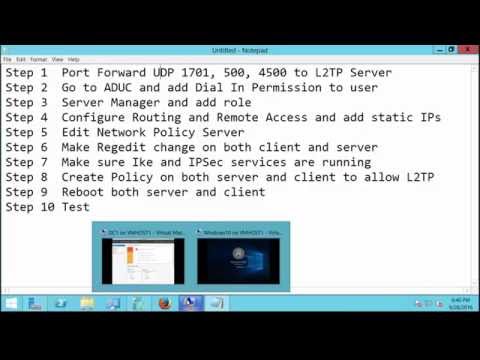راه اندازی بهترین L2TP ویندوز VPN 2012 R2 - سرویس گیرنده و سرور و ارجاع دستورالعمل.