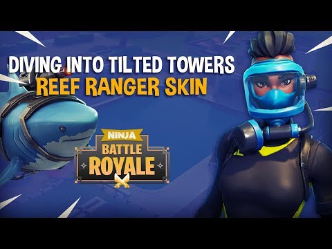 غواصی به برج کج با پوست جدید رنجر صخره! -Fortnite نبرد رویال گیم پلی - نینجا مانند