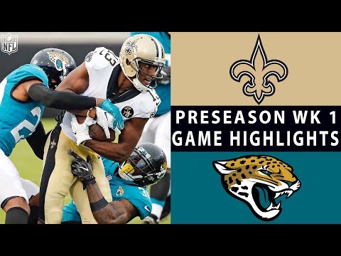 پرستاران در مقابل Jaguars برجسته | پرستاران نیواورلئان NFL 2018 Preseason هفته 1
