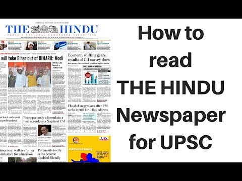 چگونه برای مطالعه روزنامه هندو UPSC 2019 - توضیح داده شده توسط Gaurav دكتر مانوهر