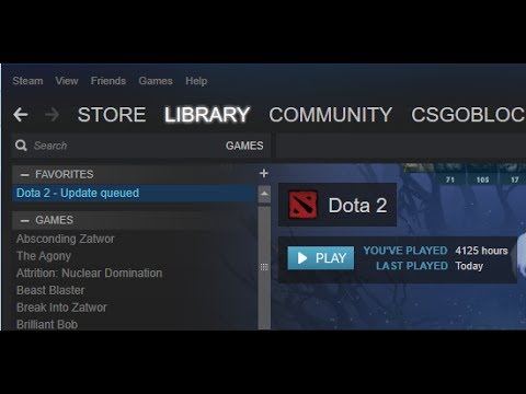 Dota 2 update queued Fixed
