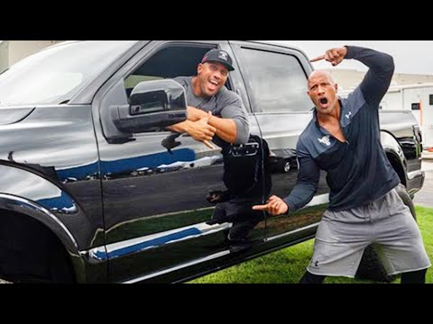 Dwayne راک' جانسون شگفتی شیرین کاری دو با کامیون جدید