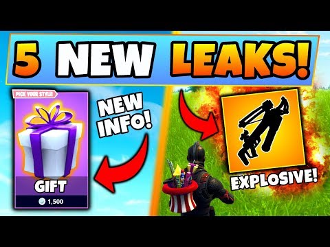 Fortnite به روز رسانی: 5 بیرون درز چیزهای جدید آینده! – جدید اطلاعات Gifting & اسلحه های جدید در نبرد رویال!