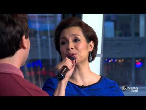لی Salonga و براد کین "کل دنیای جدید" را در بازیگران "علاءالدین" صبح بخیر آمریکا