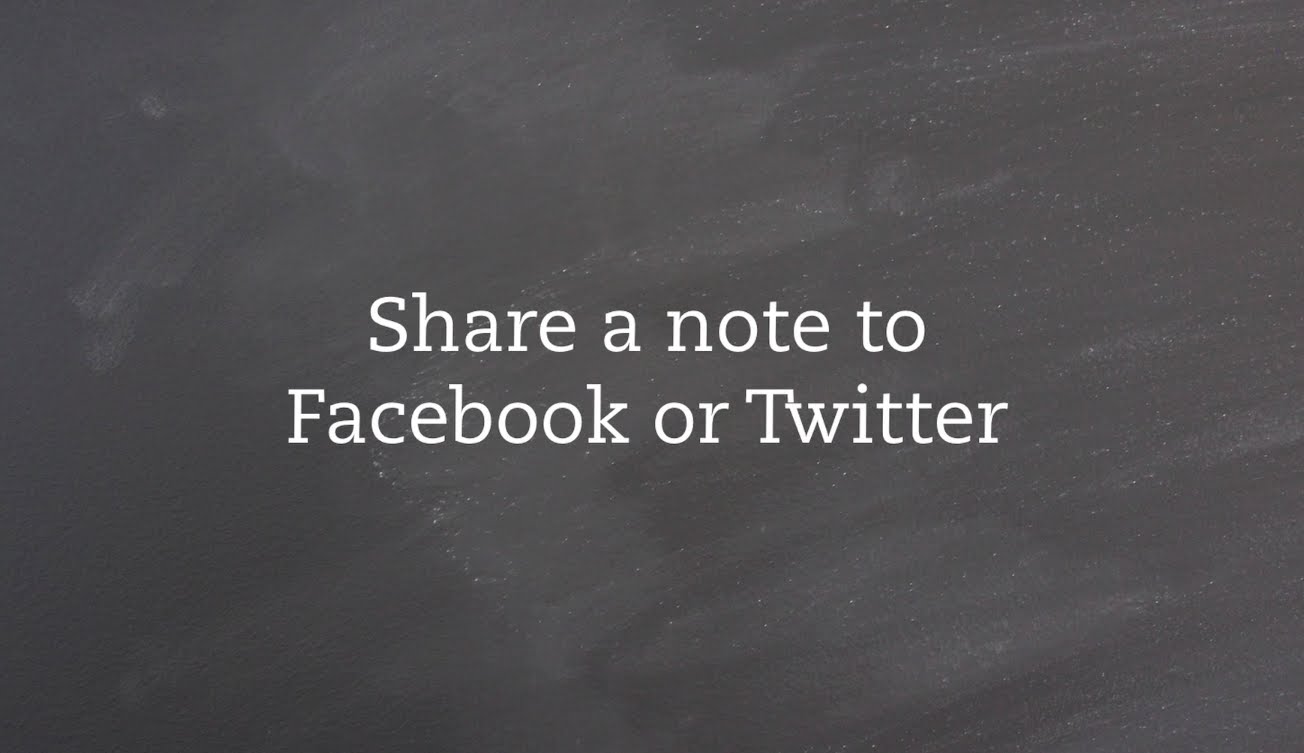How to share an Evernote note to Facebook or Twitter