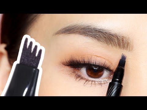 قلم تاتو ابرو جدید MICROBLADING - تینا آن را تلاش می کند