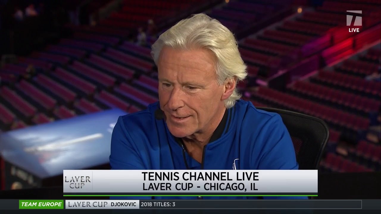 Team Europe's Captain Bjorn Borg - 2018 Laver Cup Tennis Channel Desk Visit